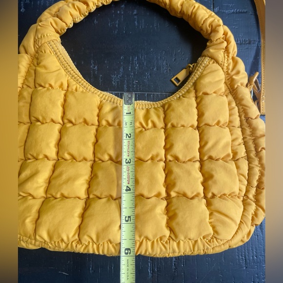 MMS Design Studio - Golden Yellow Quilted Shoulder Bag - Picture 8 of 8